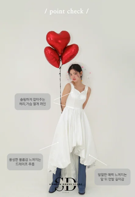 فساتين زفاف Sondr Hi-Lo من الساتان الكوري مخصصة على شكل حرف A فساتين زفاف ذاتية للتصوير الفوتوغرافي بدون أكمام فستان حفلة جميل