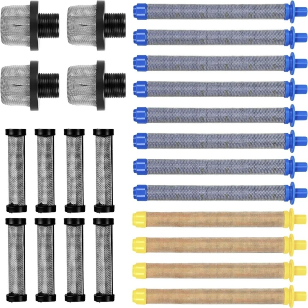 24-Piece Filter Kit for Airless Spray Systems Compatible with ProX17 Featuring Welded Stainless Steel Construction
