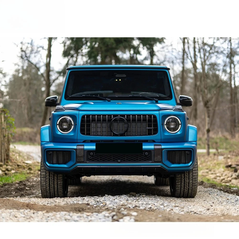 2025 سنة جديدة G الفئة W465 G63 ألياف الكربون الجافة طقم خارجي الشفة الأمامية المصد الأمامي الخلفي غطاء سقف تقليم الجانب صب أجزاء الجسم #5