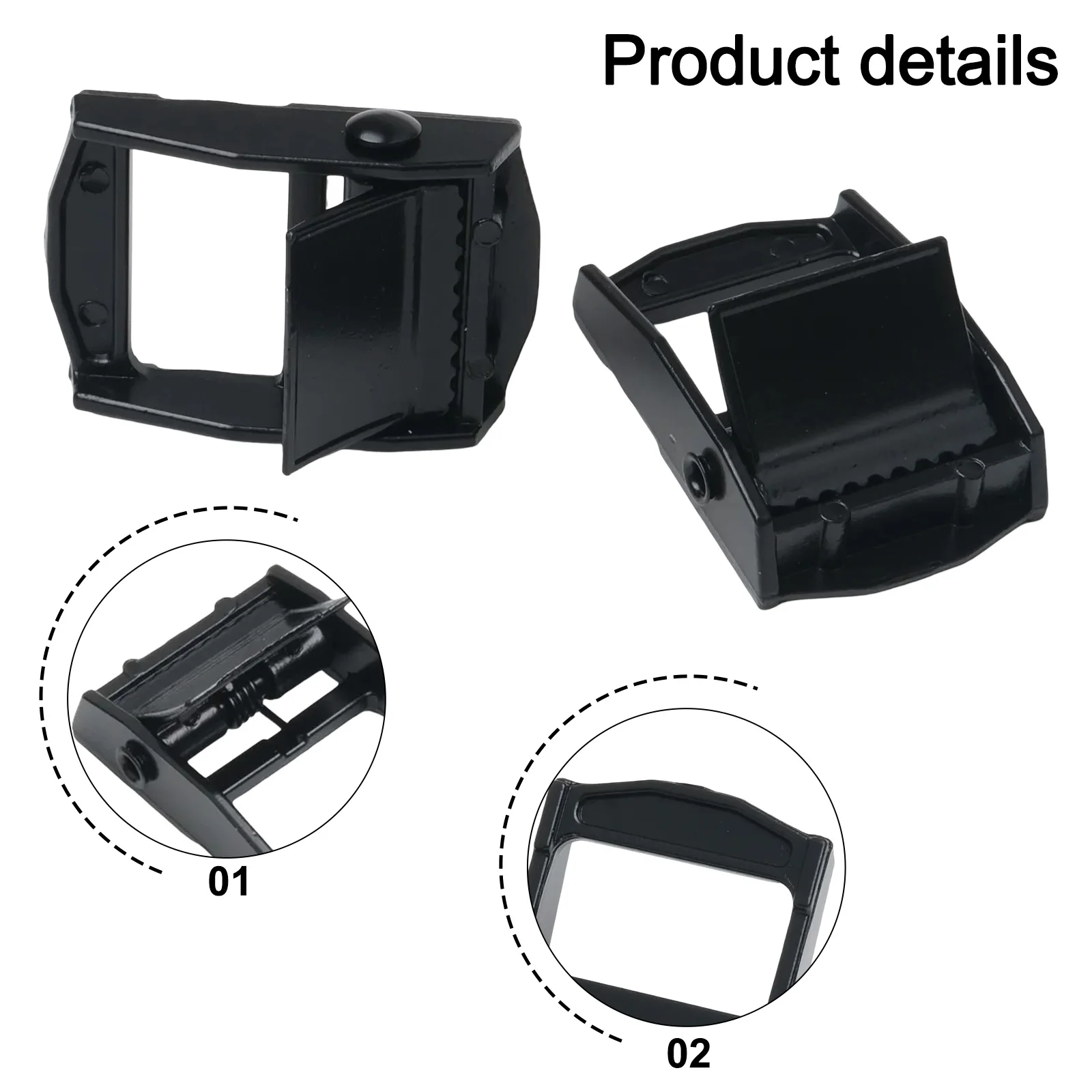 25mm 1.0'' Cargo Tensioner Fixed Tensioner Buckle User-friendly Installation Knuckle Closure Long-lasting Performance