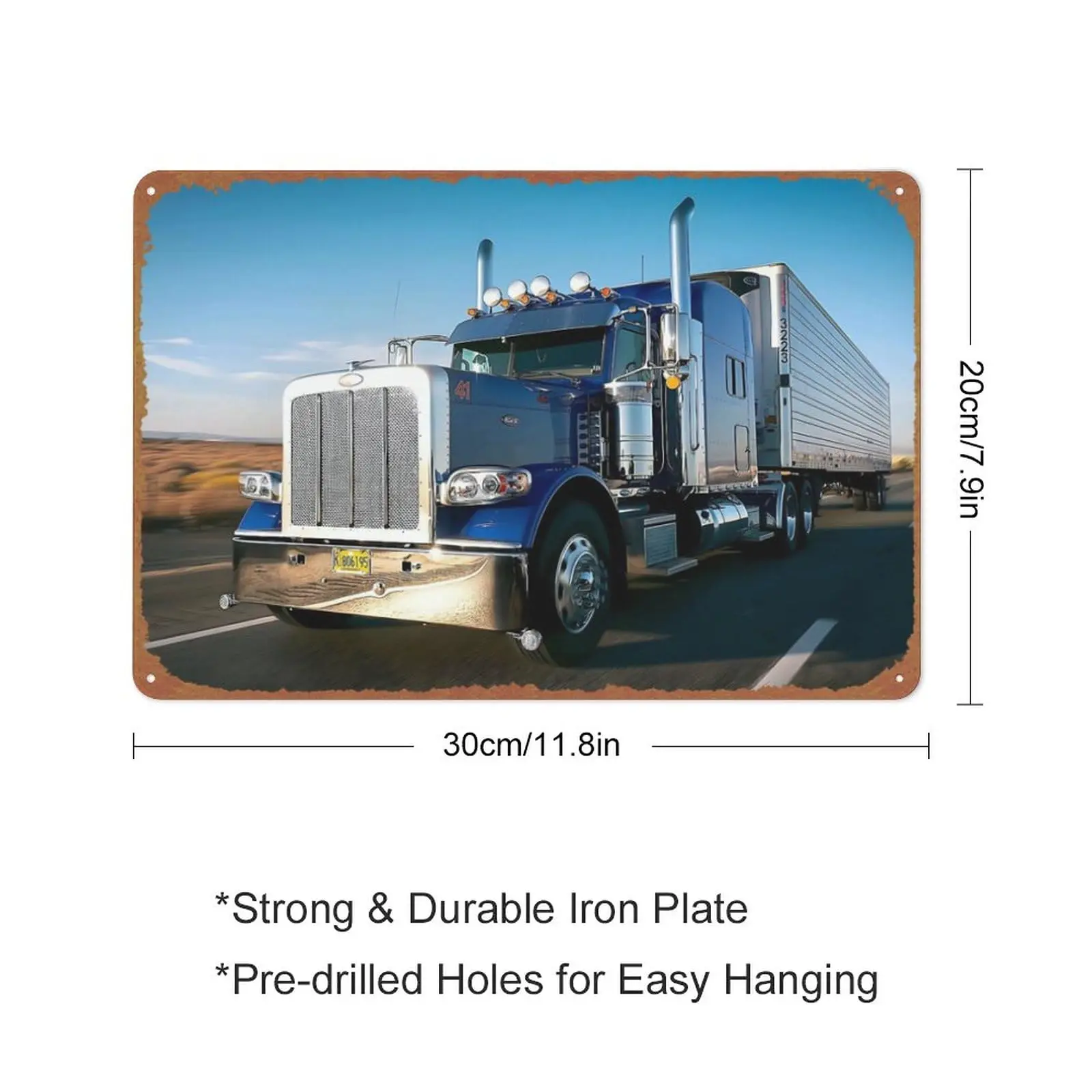 Truck Peterbilt Sports posters Metal Sign Tin Metal Retro Wall Decor for Home,Street,Gate,Bars,Club