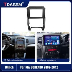 For Kia Sorento 2009-2012 Car Radio Fascia Android MP5 Player Panel Casing Frame 2Din Head Unit Stereo Dash Cover