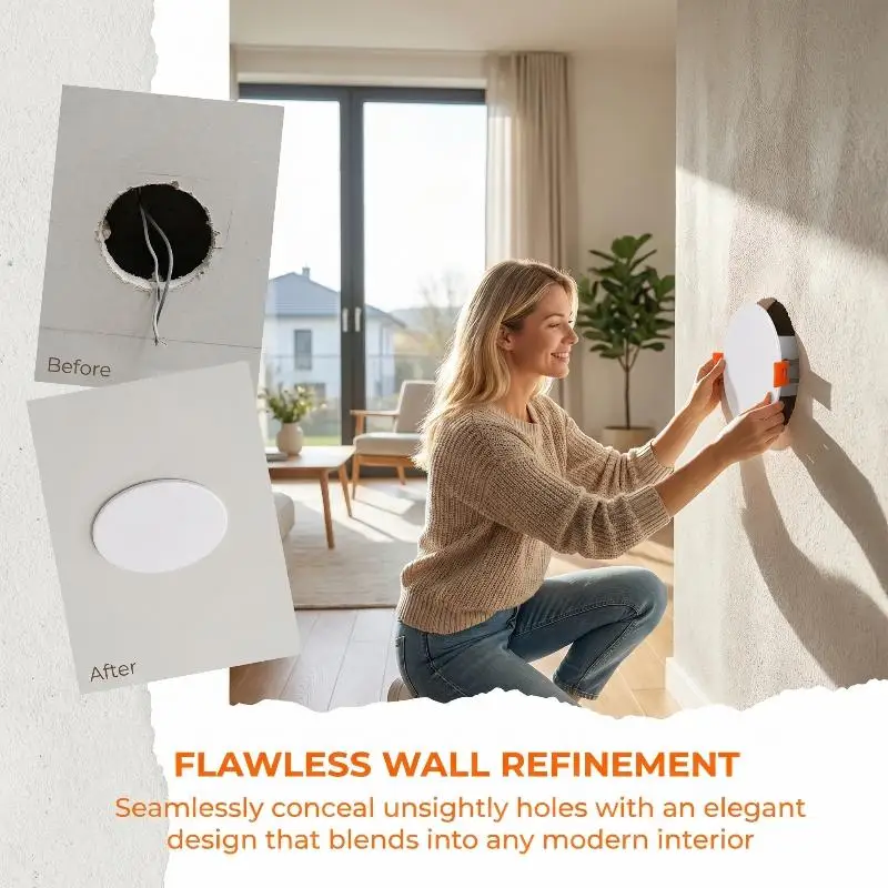 Hole Decorative Cover Air Conditioning Sealing Cap for Indoor Wall Pipe Neat Installation Keep Out Dust Home Office