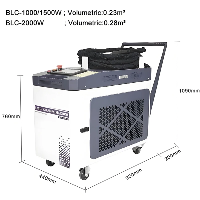 Laser Cleaner Machine for Metal Wood Stone Max 1000W 2000W 3000W 5000W 6000W 110V 220V 380V Rust Removal Laser Cleaning Machine