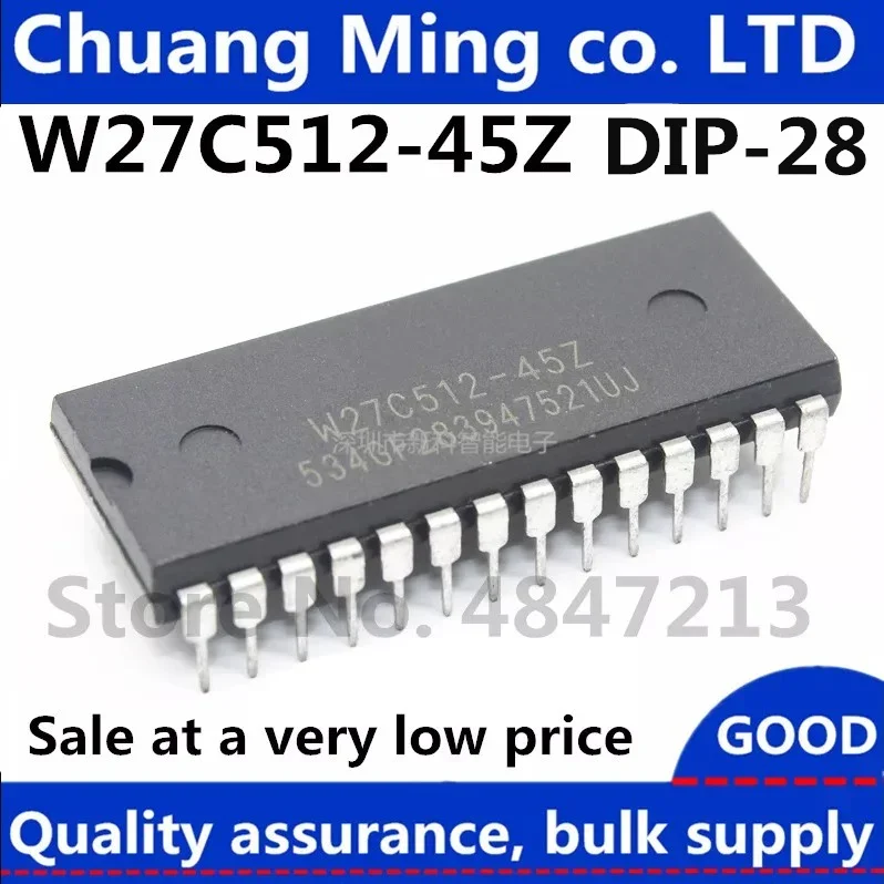 5 pcs/lot NEW ORIGINAL IC W27C512 W27C512-45Z W27C512-45 27C512 DIP28 IC