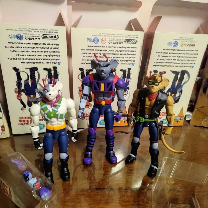 

Набор фигурок Nacelle Biker Mice в масштабе 1/12 - Mars Mouse Slotevini, полный набор из трех предметов, коллекционные игрушки для рождественских подарков