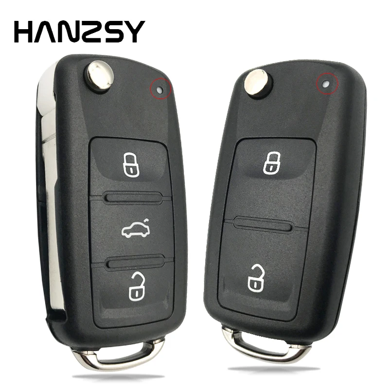 2 3 buttons Car Key Case For VW/VOLKSWAGEN Golf Skoda Polo Jetta MK6 Passat Bora Tiguan MK6 5K0837202AD Remote key shell Fob