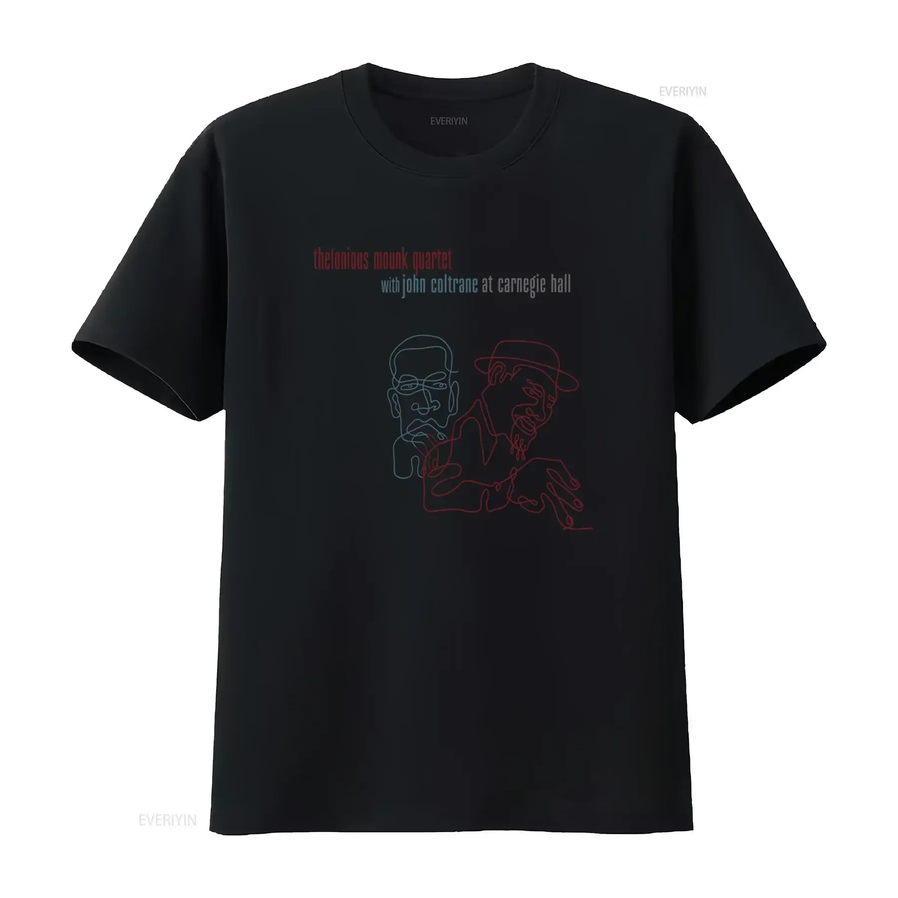 John Coltrane x Thelonious Monk T Shirt Classic Jazz Musicians Music Live at Carnegie Hall Design vintage Washed Comfortable