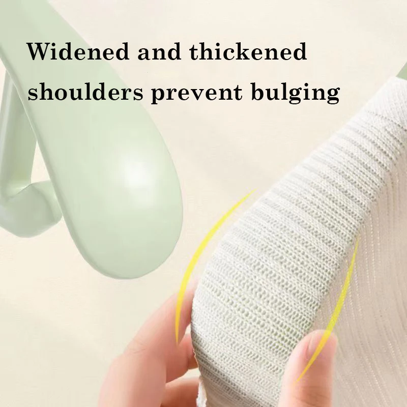 360° Rotating Thickened Wide-Shoulder Plastic Coat Hanger with Metal Hooks, Non-Deformable, Non-Marking, and Non-Wrapping