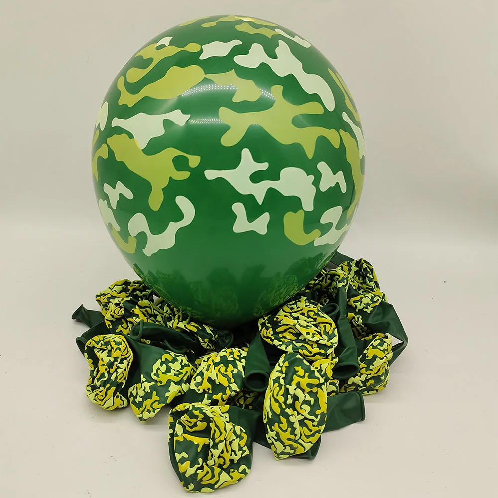 15pcs 12inch Camouflage Latex Balloons Military Theme Party Confetti Balloon Baby Shower Birthday Party Decoration Boy Toy Balls