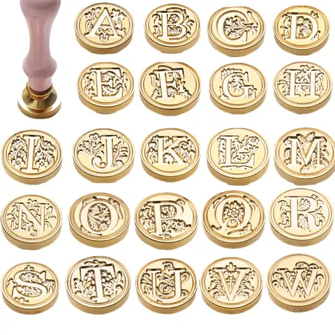 Bilashmart Sealing Wax for Stamp Head Letter Seal Kit Wax Seal Stamp Set Retro Nail Silicone Stamps Logo Print Set Wedding Craft ZT0106