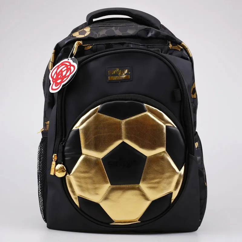 Australian Smiggle Gold Football Children Students Lightweight Large Capacity Pupil Backpack Water Cup Pen Bag Children Gift