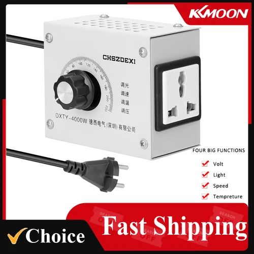 Regulador de voltaje variable compacto Velocidad portátil Temperatura Luz Voltaje Atenuador ajustable