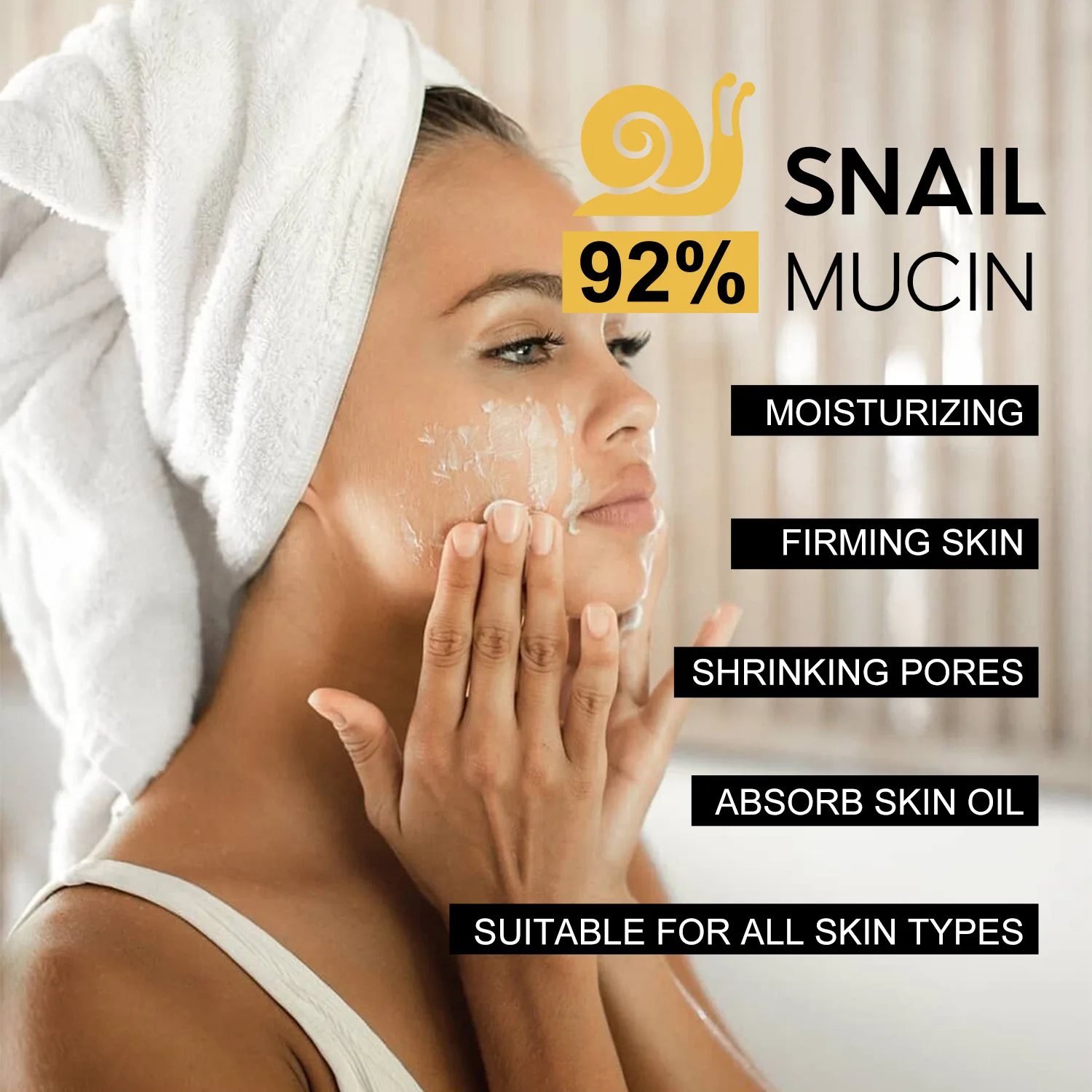 SUMAX-crema Facial de mucina de Caracol, Control de aceite hidratante, brillo, reafirmante, tipo prensa, cremas faciales para el cuidado de la piel de la cara