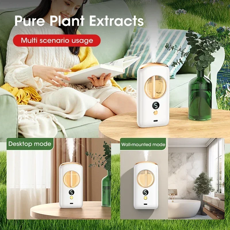 USB Automatic Diffusion Aromatherapy Machine Mini Essential Oil Atomizer Quiet for Home Car Air Purification USB Powered