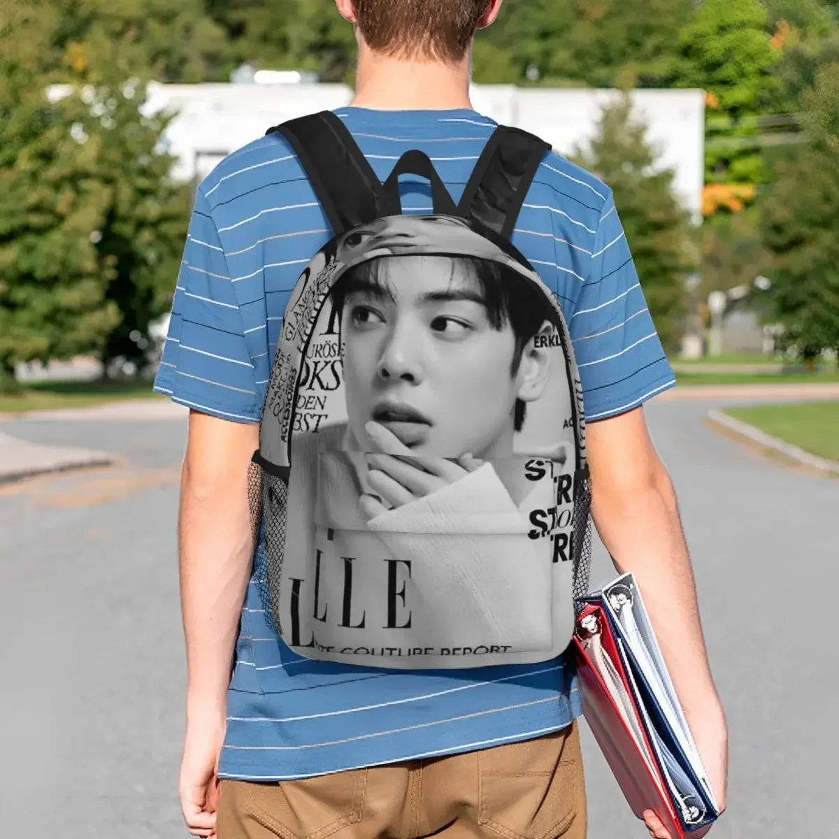 

Рюкзак Cha EunWoo Kpop Astro, студенческая сумка для книг для мальчиков и девочек, детская школьная сумка, компьютерные сумки на плечо для мужчин и женщин