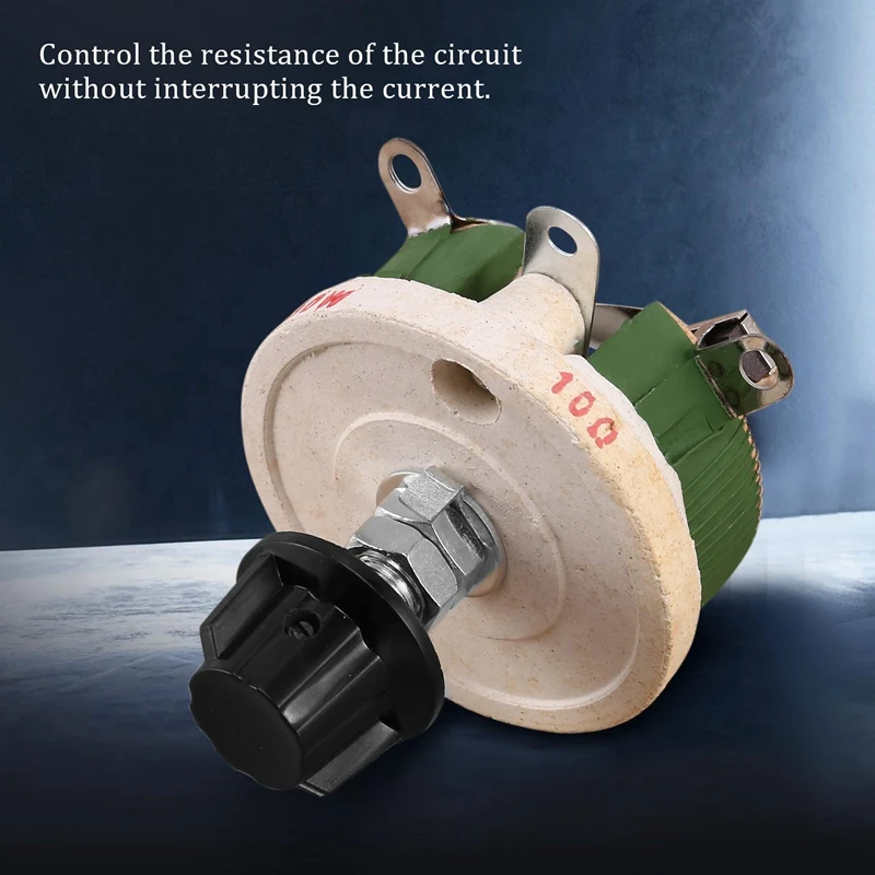 50W 10 Ohm Ceramic Potentiometer Variable Taper Pot Resistor Rheostat