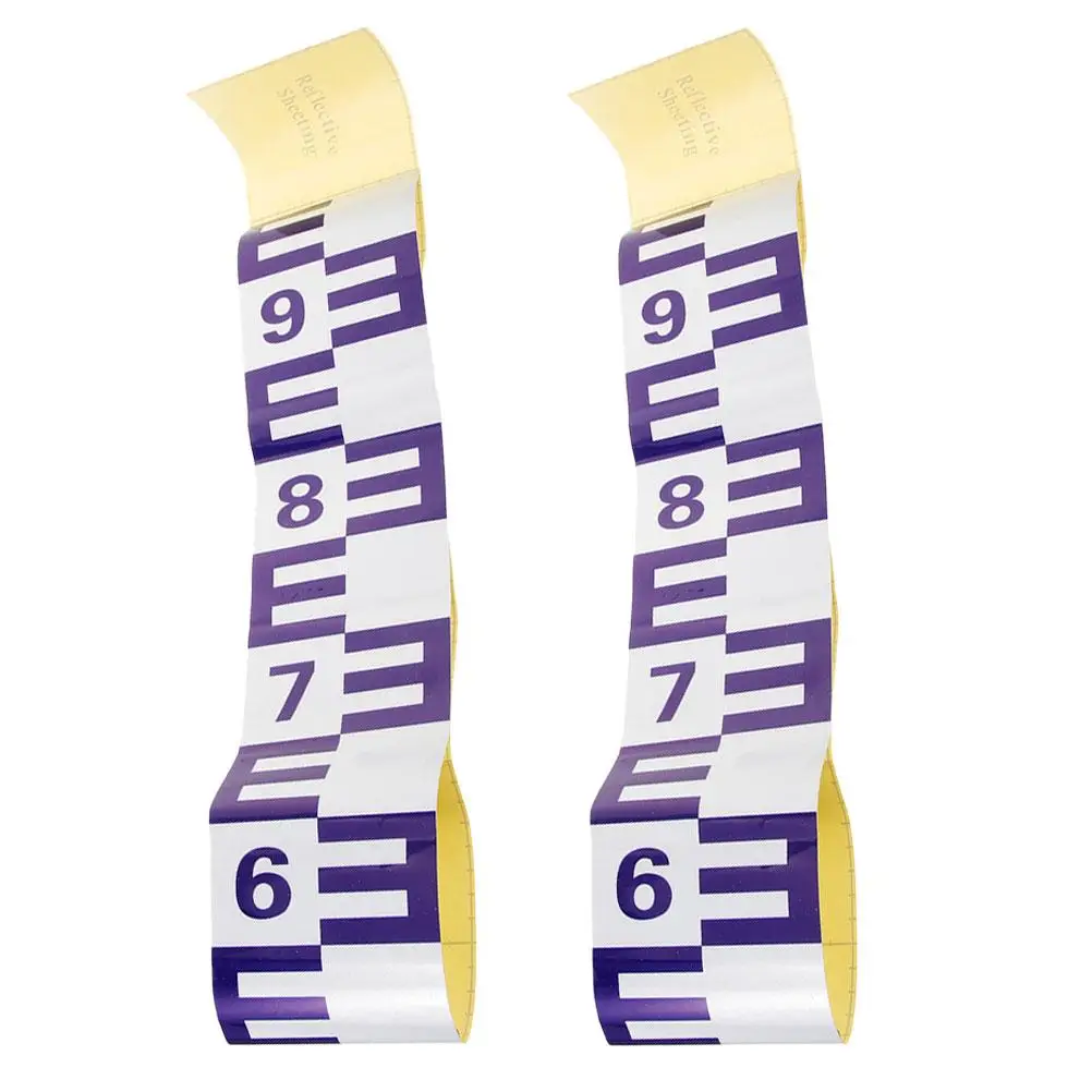 2pcs Water Level Gauge Sticker Reflective Scale Indicator Adhesive Film Tool for Pool Pond Measurement Ruler