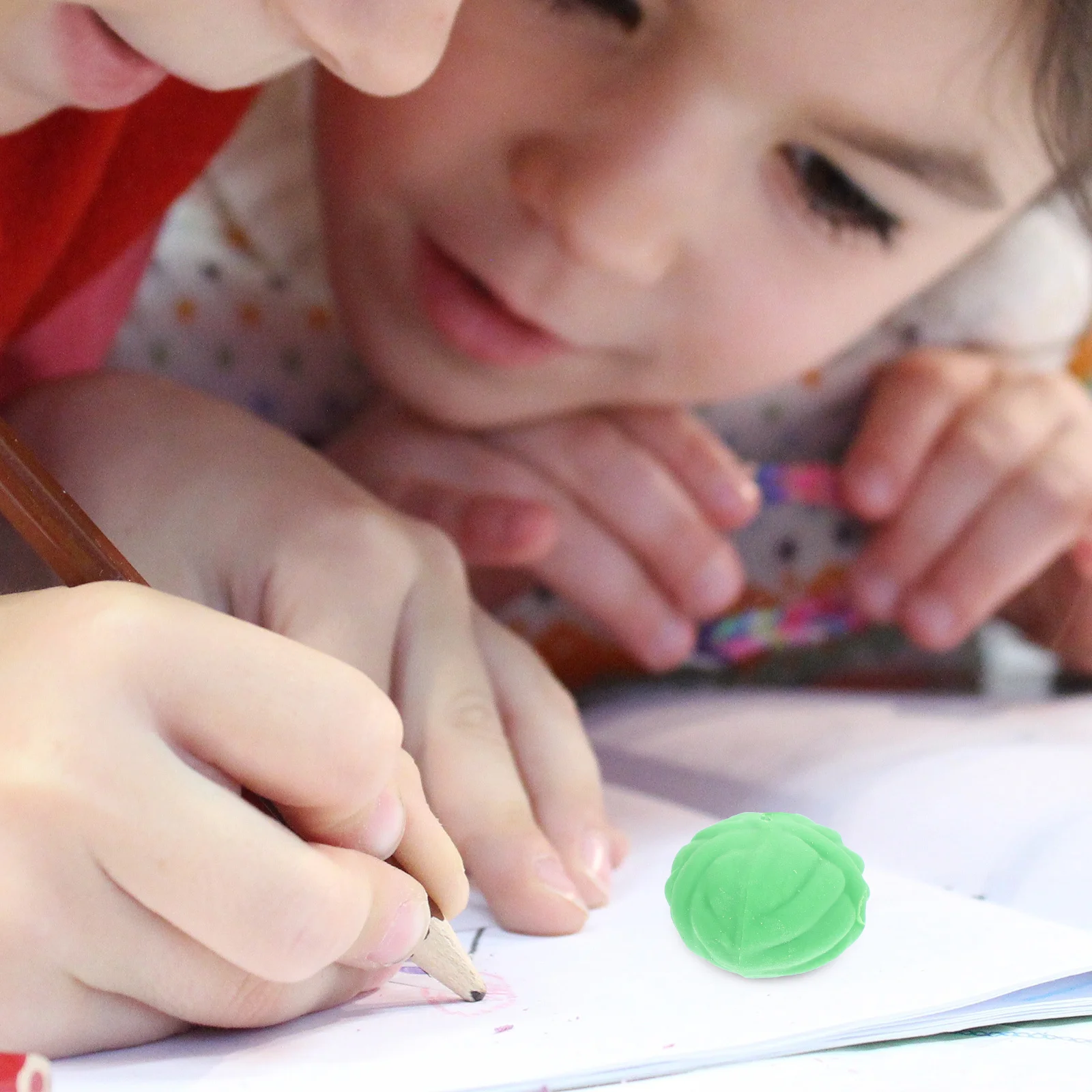 ยางลบกะหล่ำปลี 20 ชิ้น ทำจาก TPR รูปทรงผัก พกพาสะดวก ยางลบขนาดเล็กสำหรับวาดภาพและเขียนในโรงเรียน อุปกรณ์เสริมการเขียนน่ารัก