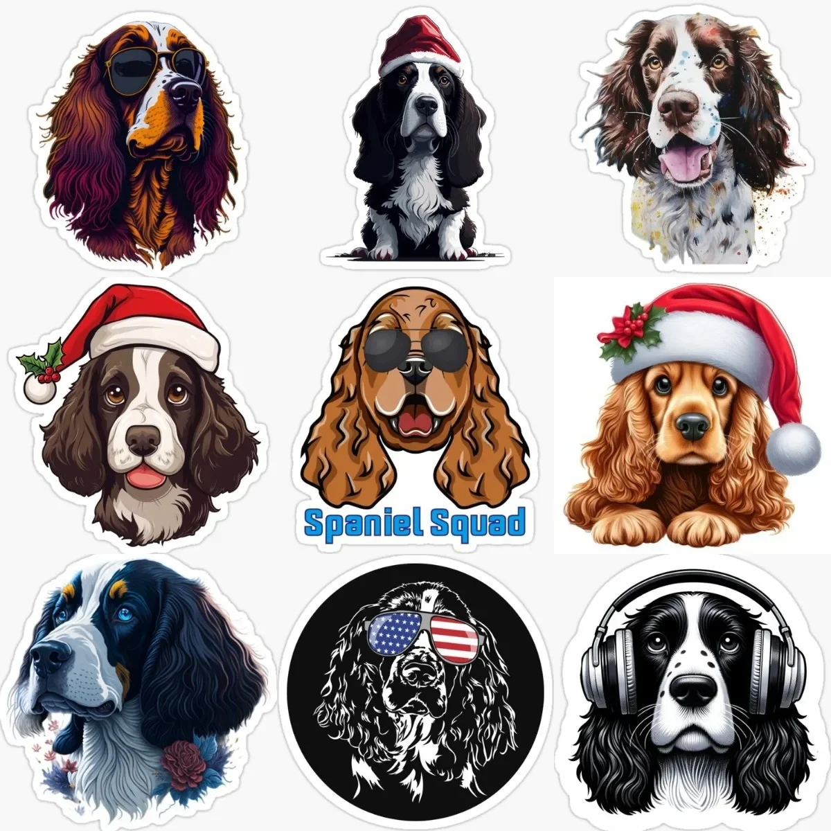 

Cute Springer Spaniel Dog Creative PVC Waterproof Stickers Accessories for Decorate Car Van Wall Room Bicycle Fridge Off-road