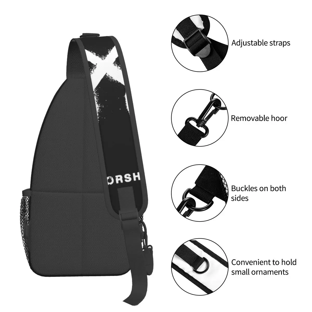 Worship Sling Bags Chest Crossbody Shoulder Sling Backpack Outdoor Sports Daypacks Sleep-Tokens Cool Metal Band Casual Pack