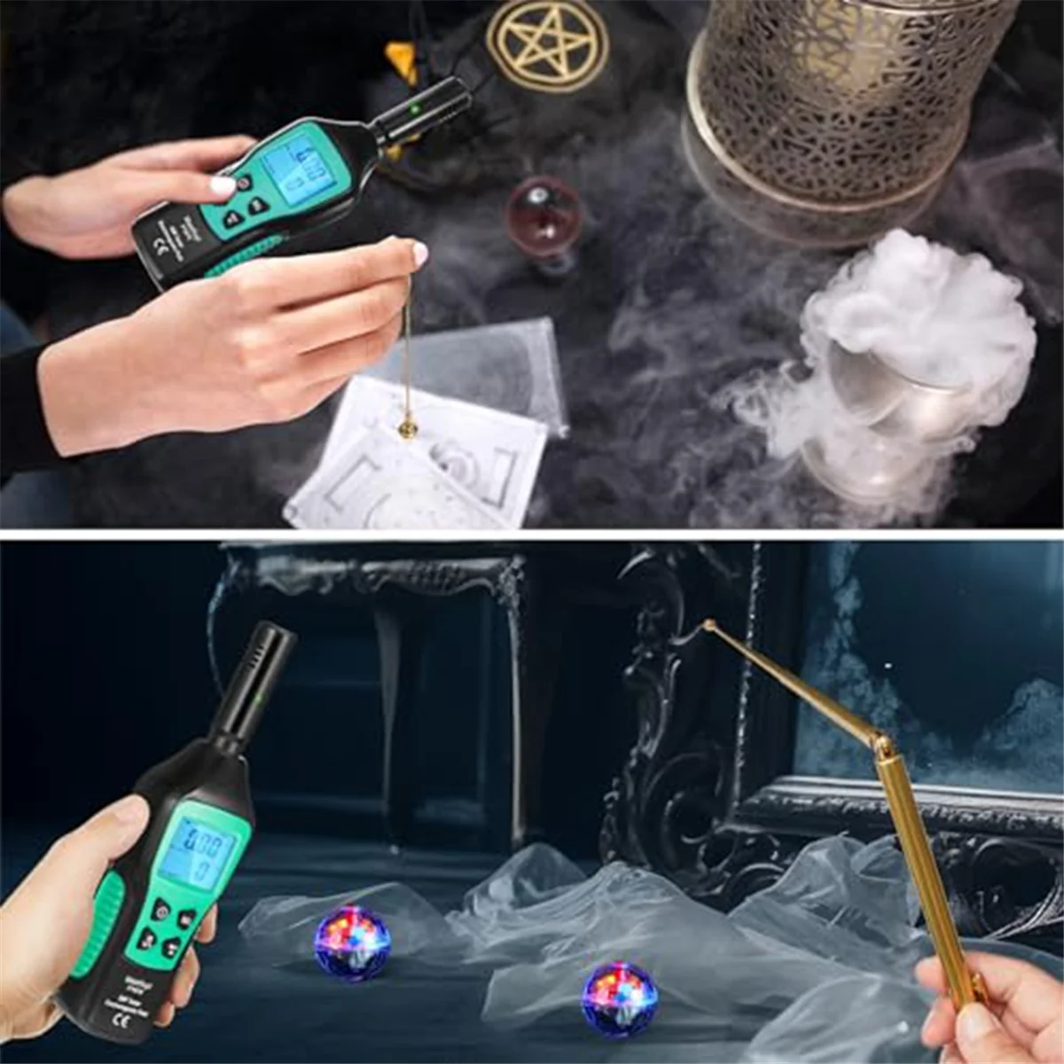 Mastfuyi Ghost Hunting Equipment Kit, 3-in-1 Emf Sensor Tester Detector, Divining Rod,for Indoor Outdoor Ghost Hunting