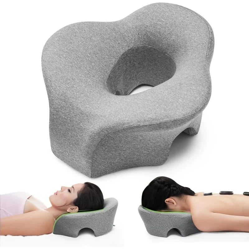 Prone Pillow Face Down Resting Comfort Memory Foam ErgonomicsHeadrest for Beauty Salon Home Massage