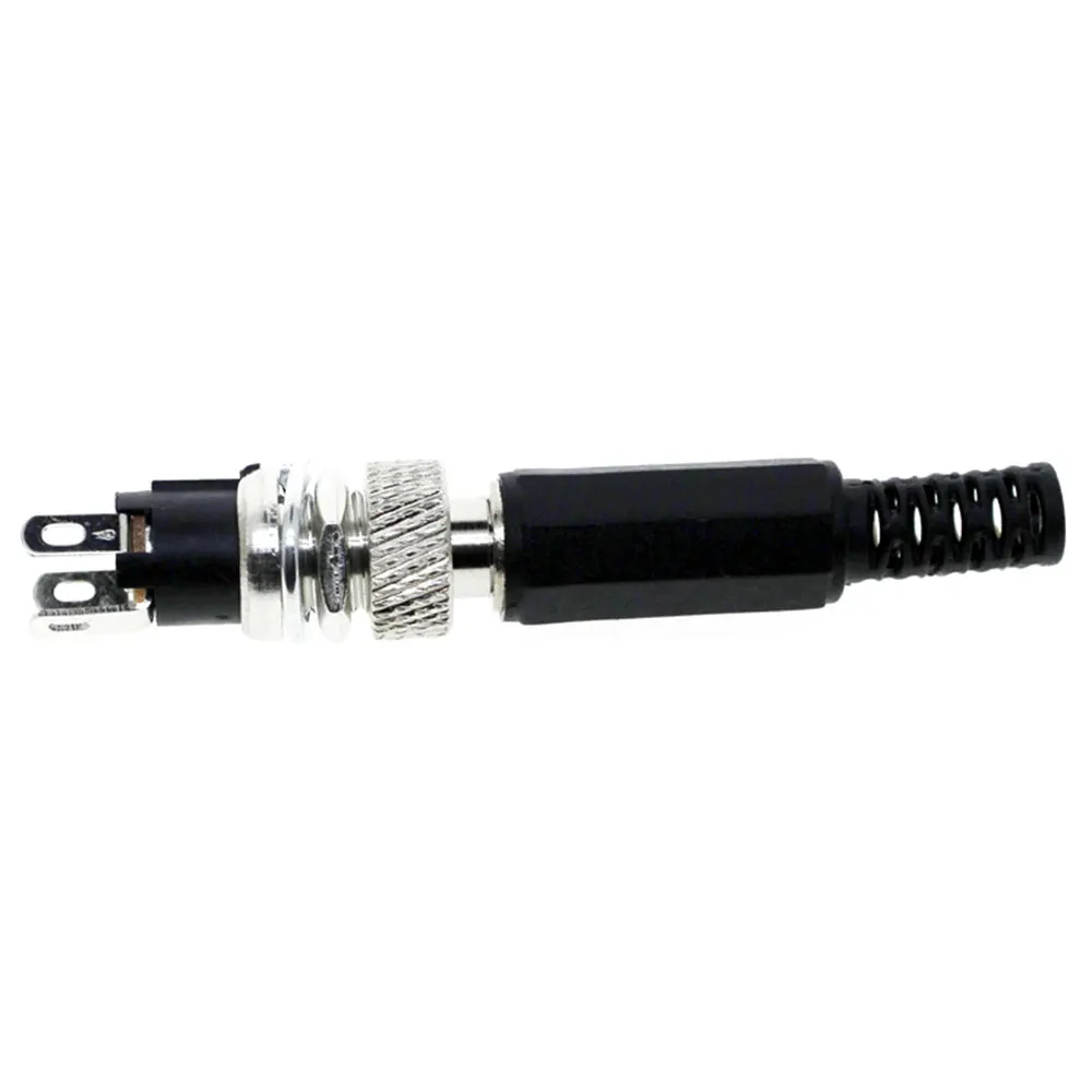 1pcs Fechável 5.5x2.5mm DC Macho Power Plug Tomada Fêmea com Conector de Bloqueio Porca Parafuso