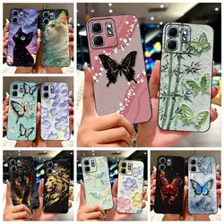 For Infinix Smat 9 Case Hot 50i X6531 Luxury Butterfly Painted Cover Soft Silicone Case For Infinix Hot 50i Hot50i Smart9 Fundas