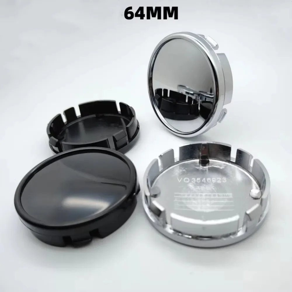 4 Uds 64mm (61mm I.D) tapas centrales de rueda de coche sin emblema en blanco accesorios de estilo para Volvo 56mm insignia Logo llanta tapacubos cubierta