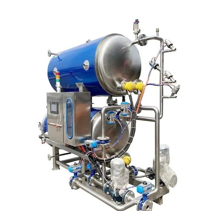 Water Bath Spray Cooked Food High Temperature  Industrial Steam Sterilization Pot Machine Food Sterilizers Customized