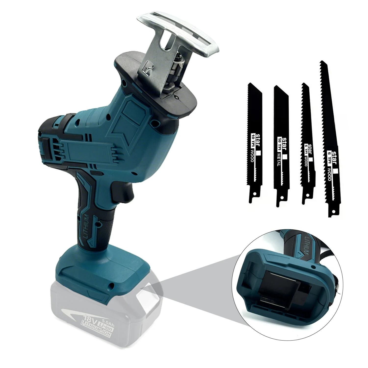 

Electric Reciprocating Saw Electric Horse Knife Small Handheld Outdoor Cutting Saw Fit for Makita18V Battery