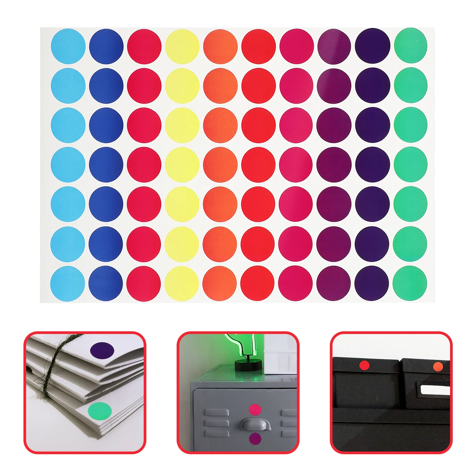 50Pcs Colored Dot Stickers Round Kraft Paper Writable Labels for Classroom Office Home Coding Organization Small Stickers