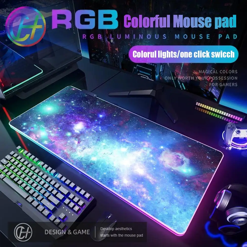 

Коврик для мыши Gamer Galaxy Gaming Коврик для мыши RGB Игровой коврик для мыши Настольный коврик HD Gamer Большой светодиодный светильник XXL Коврики для мыши ПК Компьютерный ковер
