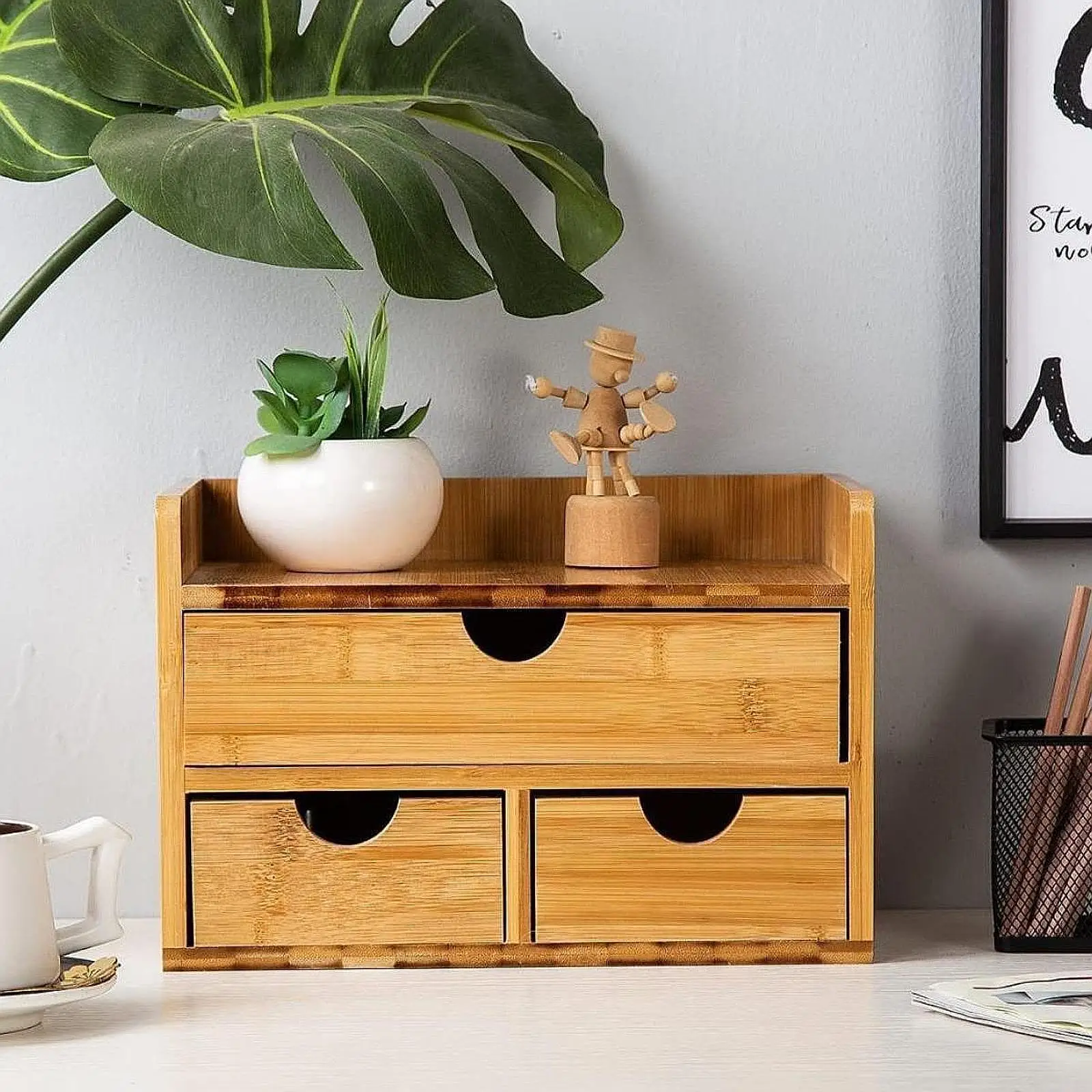 

Настольный ящик для хранения, органайзер для хранения, контейнер для мелочей, косметичка, 3-уровневый, 3 ящика, органайзер для ванной комнаты, ящик для хранения