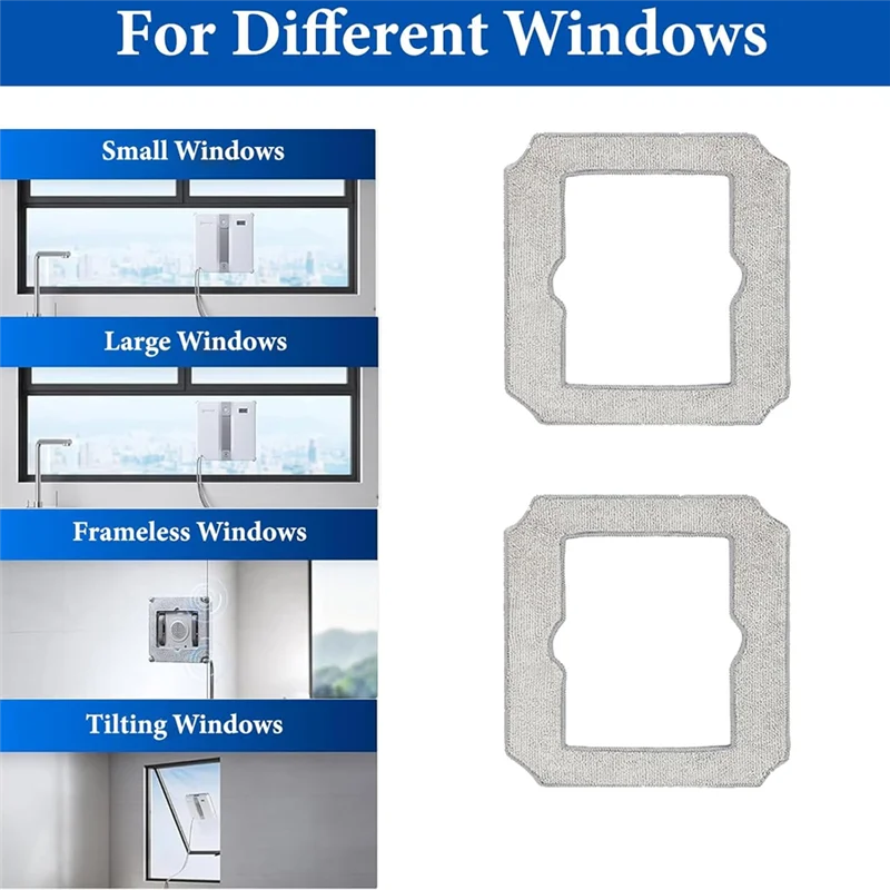 Mop Cloth Rag 10Pcs For Ecovacs Winbot Mini W-CC02-0012 Mop Replacement Vacuum Cleaner Parts Replacement-A54Q