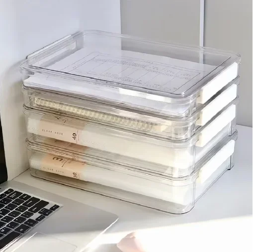 Document Storage Box Family Certificate File Box Storage Container Manual Card Holder Document Organizer Home Use Property