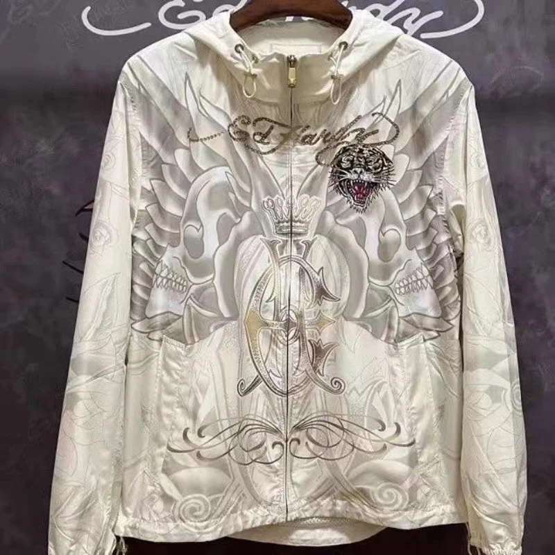 

Thin Sunscreen New Style Trendy and Fashionable Print Outdoor Hooded Men
