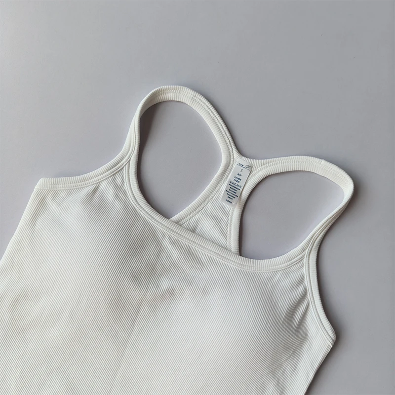 Yoga-Anzug Sportunterwäsche für Damen Stoßfestes, formgebendes Fitness-Top mit kleinen Trägern, I-förmig, schlank geschnitten, zum Laufen im Freien und für Pilates geeignet. – Detail 6