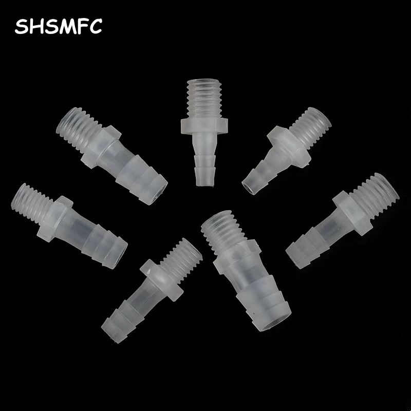 2-50Pcs M10 M12 Thread To 4~12mm PP Pagoda Hose Direct Connectors Irrigation System Water Pipe Hose Joints Aquarium Tank Adapter