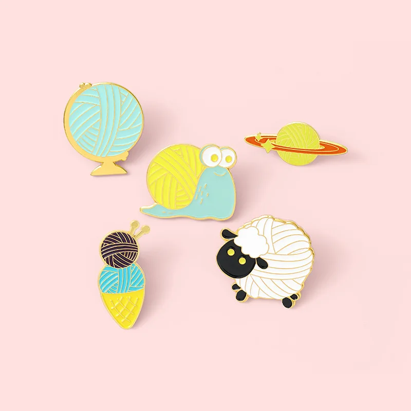 Sheep turtle Enamel Pins Funny Bag Brooch Lapel Badge Cartoon Science Fiction Jewelry Gift for Kids Friends