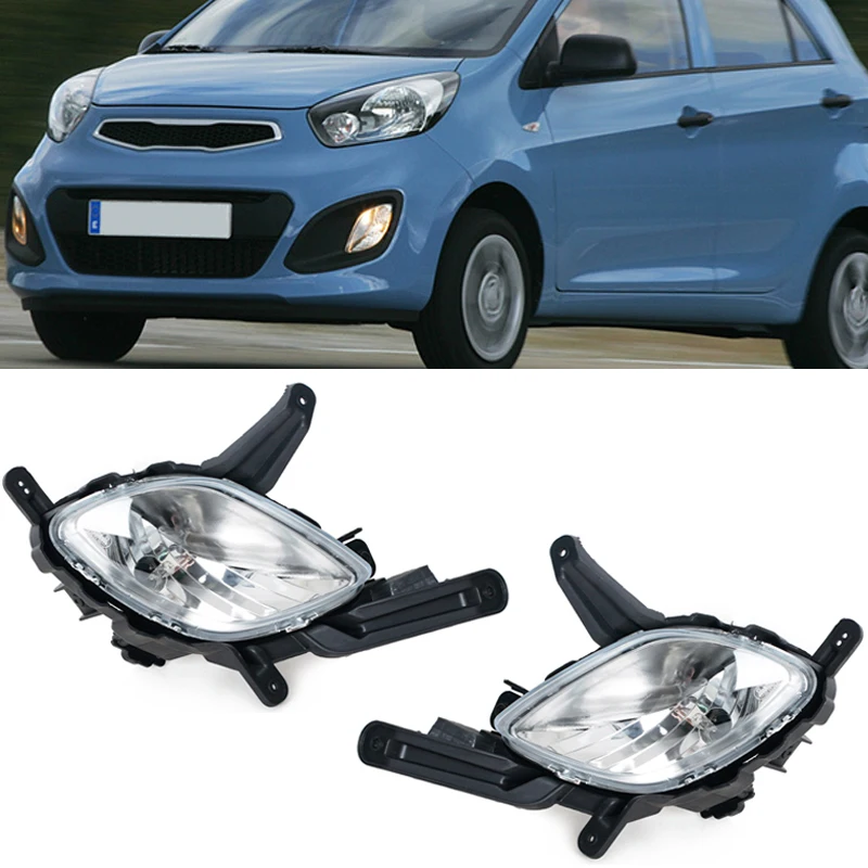 

Противотуманные фары переднего бампера для Kia Picanto Morning 2011 2012-2015, фара дальнего света, противотуманная фара в сборе 92201-1Y000 92202-1Y000