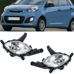 Front Bumper Fog Lights For Kia Picanto Morning 2011 2012-2015 Driving Lamp Headlight Fog Lamp Assembly 92201-1Y000 92202-1Y000