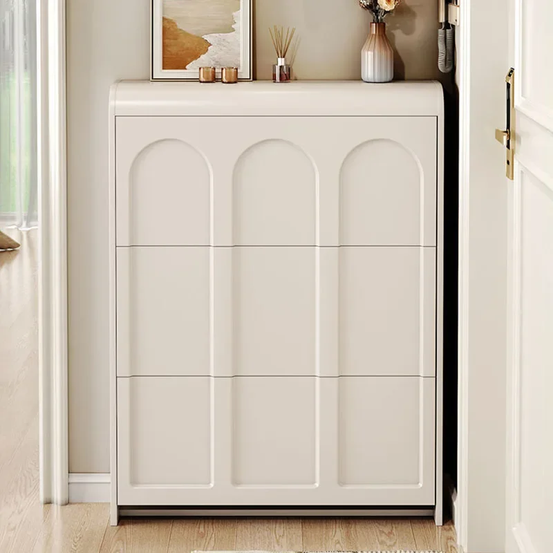 Cabinet Home Doorway Household Tilting Thin Vertical Shoe Cabinets Sleek Capacity Sapateira Portatil Dobravel Entryway Furniture