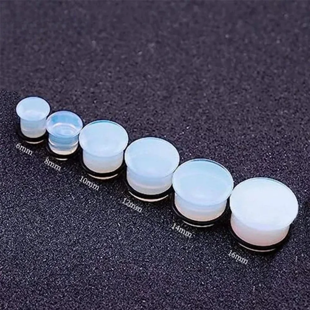 Pilz Kopf Stein Ohr Stecker Gauge Ohrringe Frauen Männer Ohr Kanal Stecker Piercing Expander Ohr Unterstützung Körper Piercing Schmuck 2 Stück – Detail 3