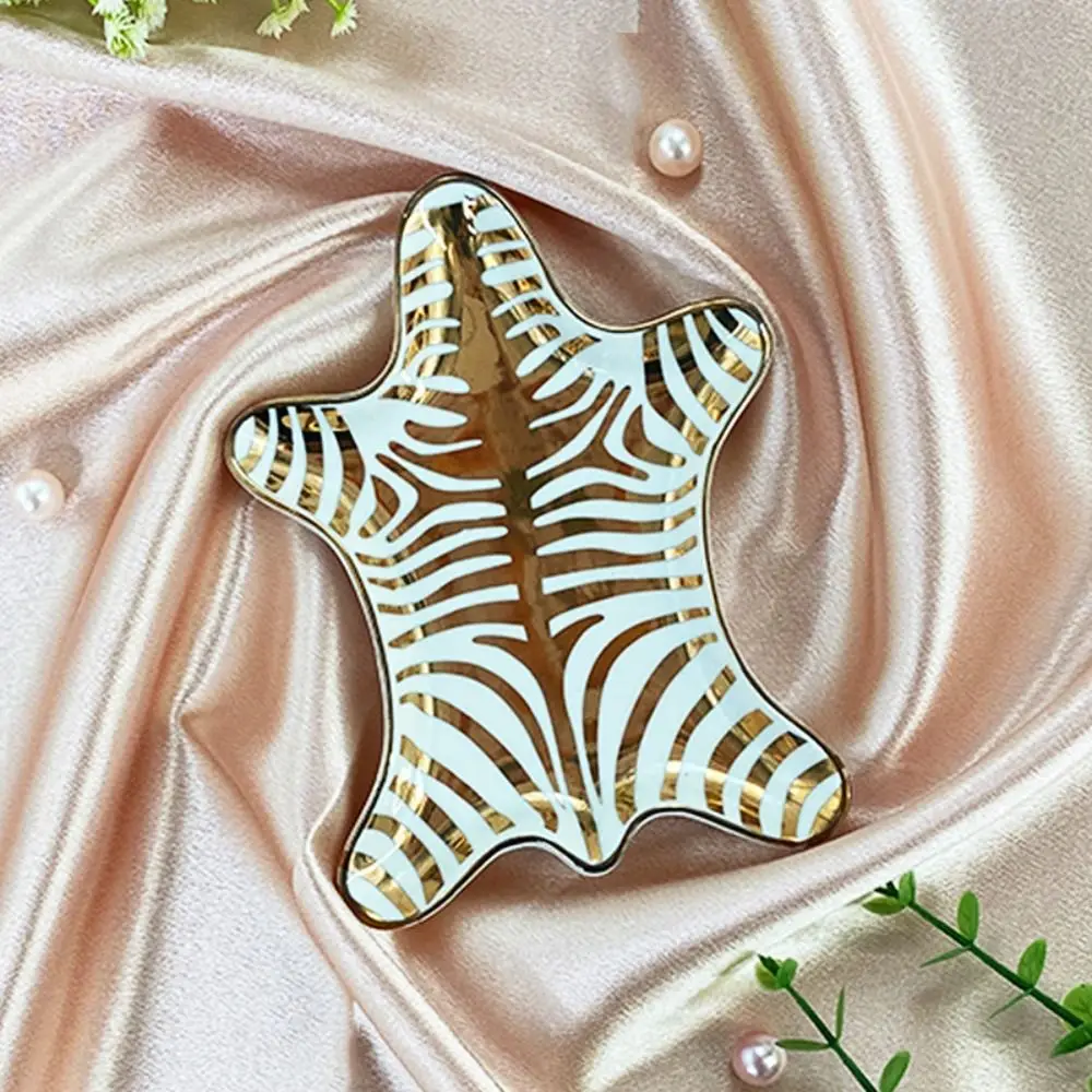 1 Pc Creative Ceramic Jewelry Tray Simple Portable Bathroom Storage Tray Multi-Function Storage Plate