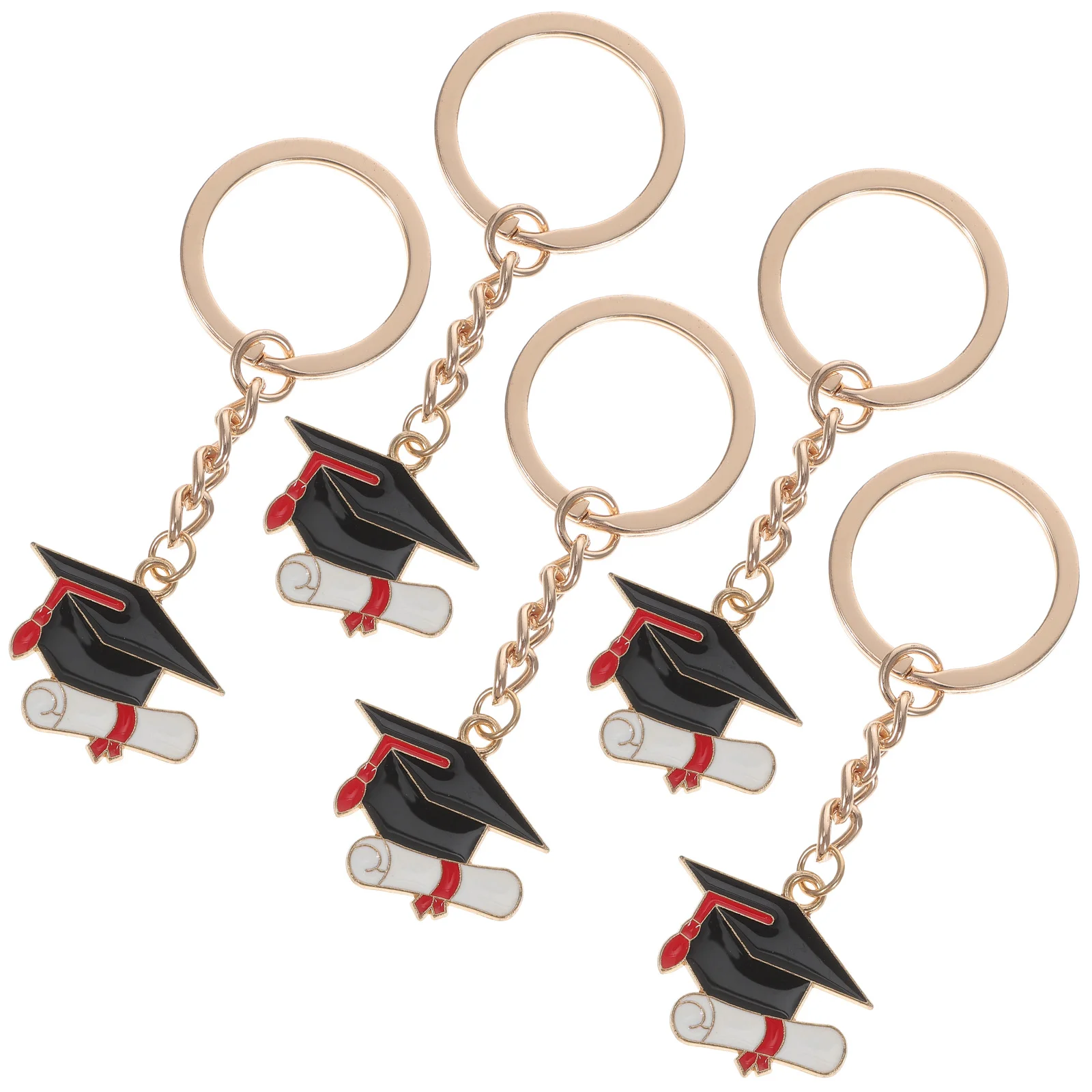 5 Pcs Key Chain Grad Keychain Gift Graduation Party Supplies Student Bag Hanging Ornament Souvenir Keyrings Man