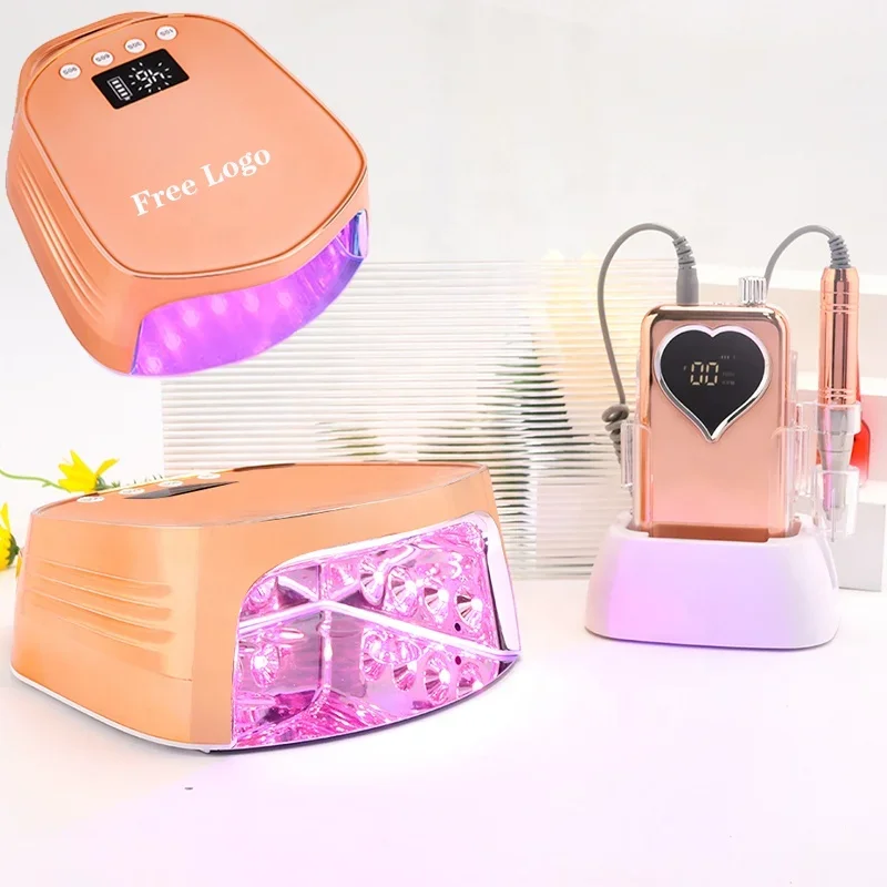 

Manicure Customize Private Logo Rechargeable Cordless Base 96W UV LED Nail Lamp Professional Dryer Rechargeable UV Led Nail Lamp