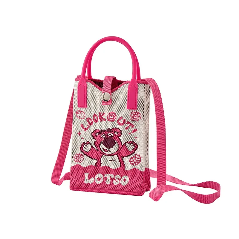 Disney Kawaii Alien Lotso Anime Handbag Cute Sweet Winnie Pooh Cartoon Crossbody Bag Lovely Gifts for Kids Christmas Presents