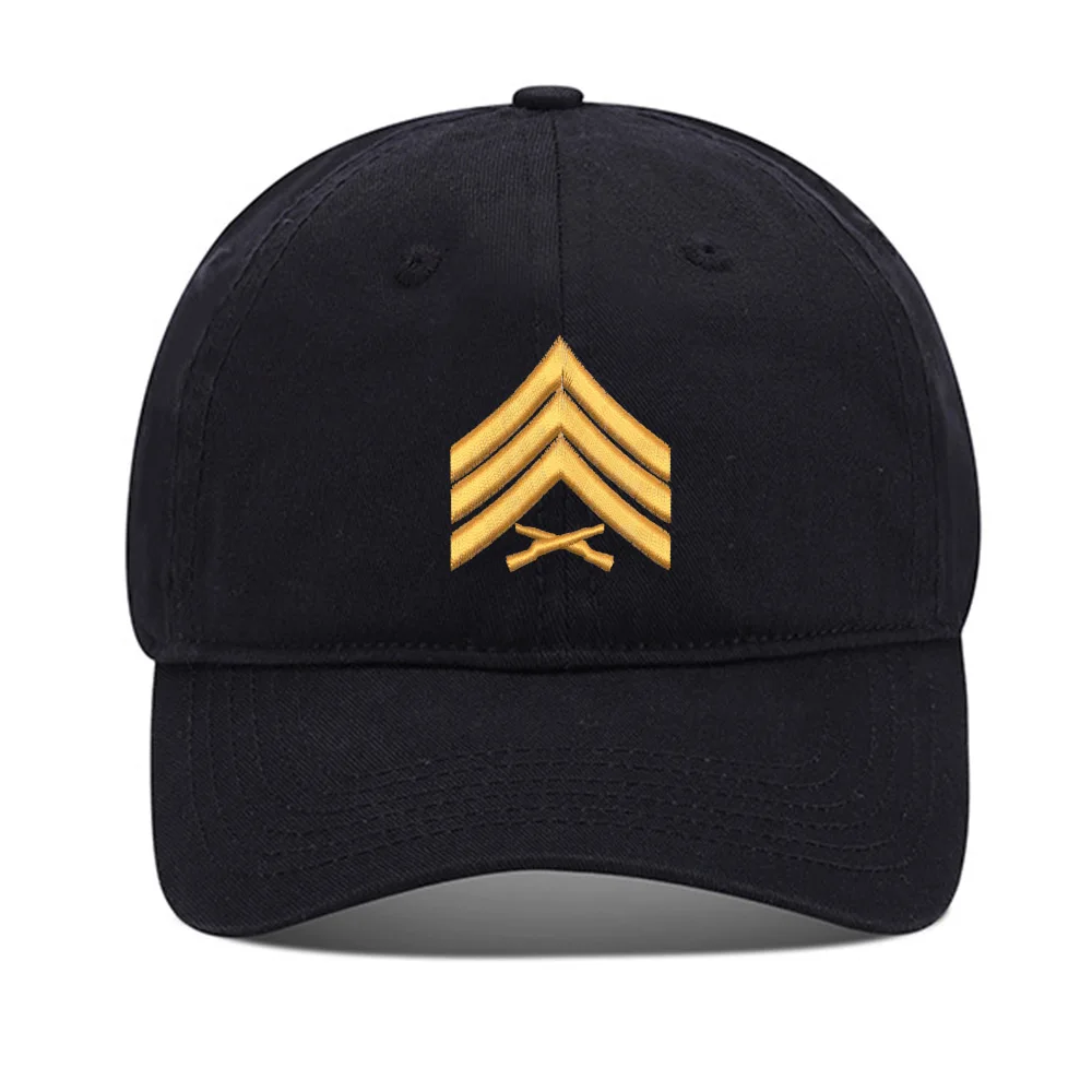 

Lyprerazy Baseball Hat Army Sergeant Unisex Embroidery Baseball Cap Washed Cotton Embroidered Adjustable Cap